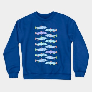 Cute and Colorful Trout Pattern Crewneck Sweatshirt